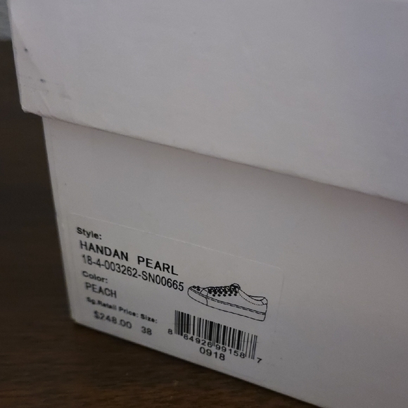 New Joie Handan Pink Suede Sneaker Pearls Sz 38 MSRP 248$ - Picture 2 of 4